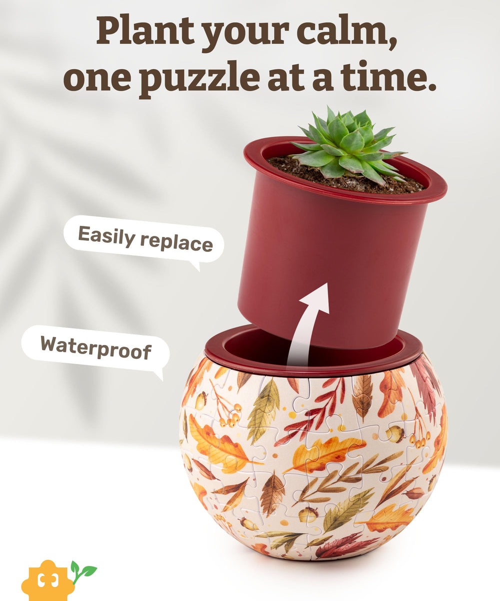 PieceRelax leak-hole cup with sealed tray supports clean watering and storage.