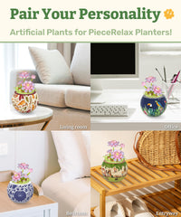 PieceRelax mini bricks desk centerpiece offers a compact lotus-inspired display