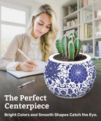 PieceRelax small round plant pot with drainage ideal for succulents and cacti