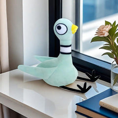 Pigeon Plush bedroom decor shot adds cute charm to kids’ rooms.
