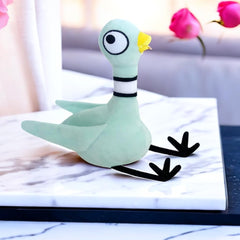 Pigeon Plush car-decor scene demonstrates portable comfort on trips.