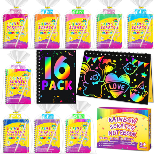 Pigipigi Kids scratch notebook set reveals rainbow colors for creative play
