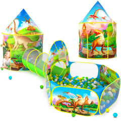 PigPigPen dinosaur play tent assembly creates a cozy imagination space.