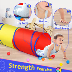 PigPigPen tunnel tent in blue with sturdy stitching for indoor-outdoor play.