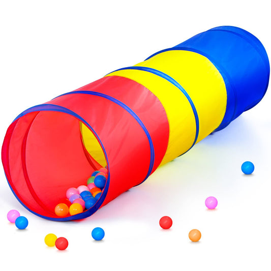 PigPigPen pop-up tunnel tent in red entry for safe toddlers play.