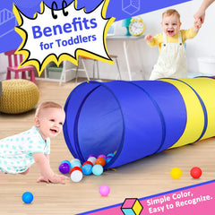 PigPigPen tunnel tent with yellow outer shell for backyard adventures.