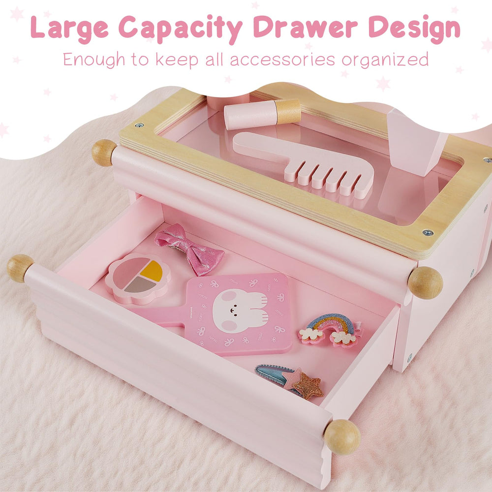 PIIKAGO acrylic display case highlights accessories for quick access.