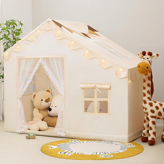 PIIKAGO Kids Tent with indoor star lights creates a cozy play space for kids