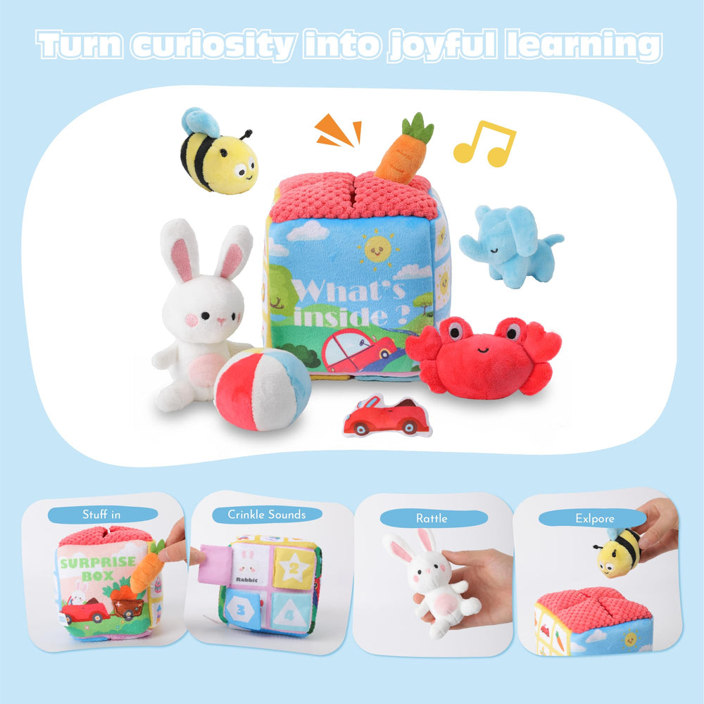 PIIKAGO Montessori-pocket toy invites problem-solving as little ones park a pretend carrot inside.