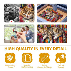 Pijesaksa cat puzzle gift for cat lovers and puzzle fans.