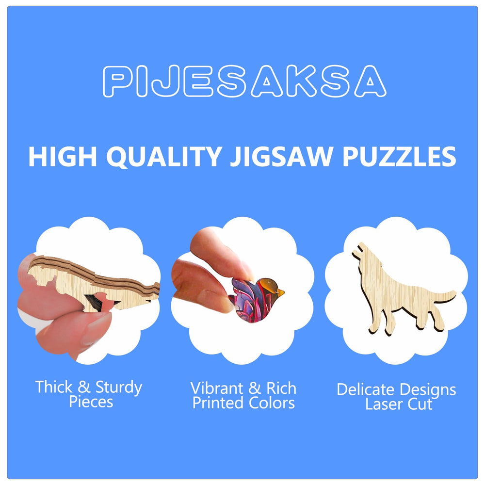 Pijesaksa eco-friendly wood ensures safe, long puzzle sessions