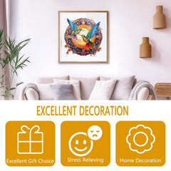 Pijesaksa gift-ready wooden puzzle with vibrant mandala design.