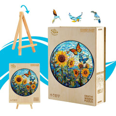 Pijesaksa 8.5 x 8.5 inch finished puzzle looks striking on display