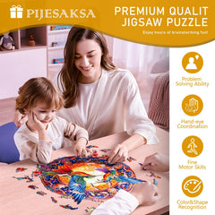 Pijesaksa wooden puzzle suited for families to enjoy together.
