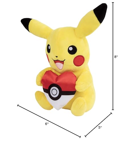 Pikachu plush toy held by a child, perfect travel companion