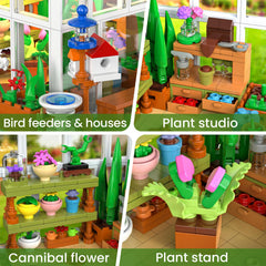 PIKARO Flowers House with LED light—compact desk decor centerpiece.