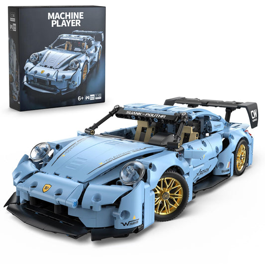PIKARO Sports Car Building Set exterior-detailed showcases premium display and collectability