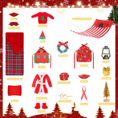 Piklodo elf apron accessory adds culinary charm to your doll's holiday scenes.