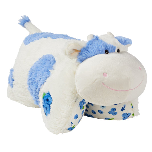 Pillow Pets Blueberry Cow pillow, cozy and inviting for naps