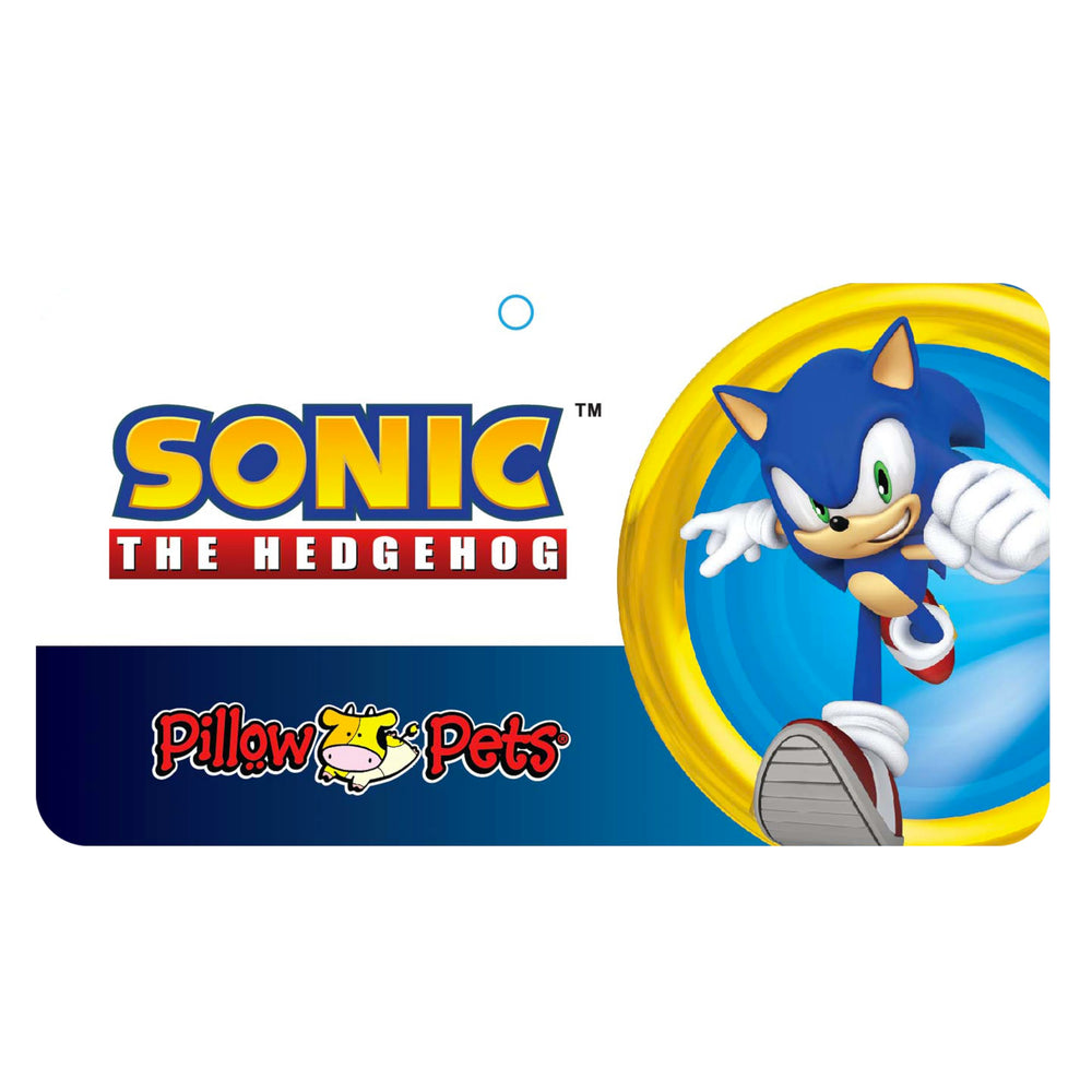 Travel-friendly Sonic Hedgehog Pillow Pets as a portable comfort buddy.