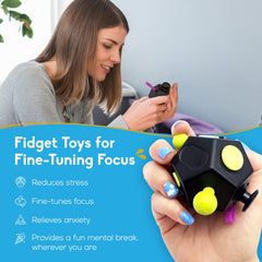 PILPOC theFube fidget buttons for tactile stimulation and concentration.