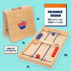 PINBO spare strings included for continuous action and quick resets.