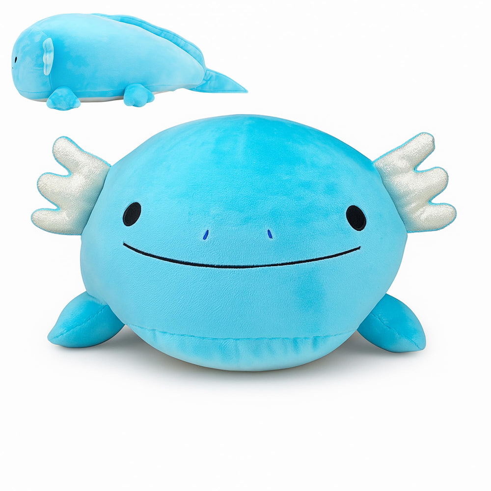 Pineapple Axolotl plush toy blue full body cuddle buddy for kids