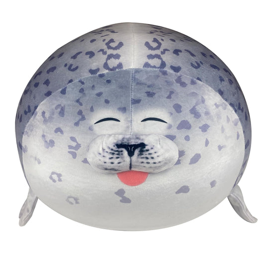 Pineapple Seal Plush Pillow front view shows a cuddly 24-inch seal for bedrooms