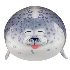 Pineapple Seal Plush Pillow front view shows a cuddly 24-inch seal for bedrooms