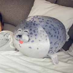 Pineapple Seal Plush Pillow kid-cuddle image shows children enjoying safe plush