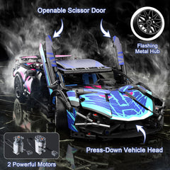 PinkBee 1:14 scale model with hood opened for detail