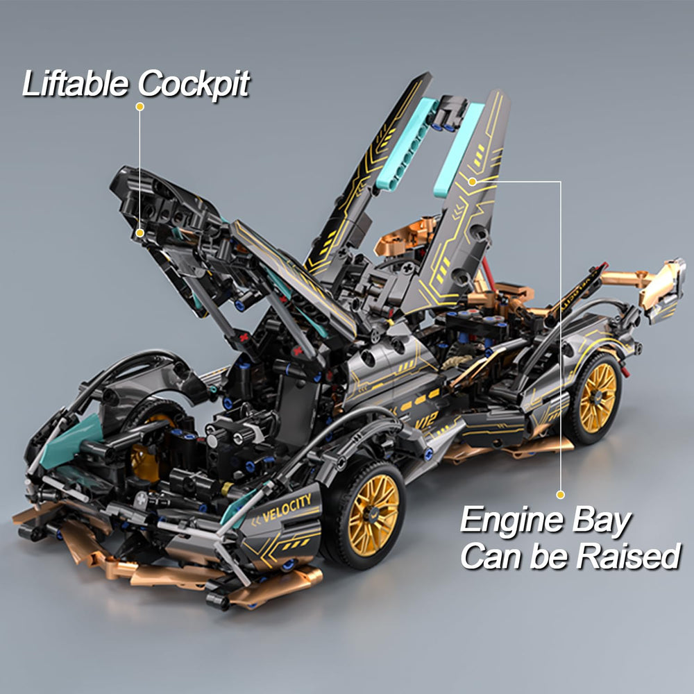 PinkBee sport car kit interior view showcases cockpit and steering linkage feel.