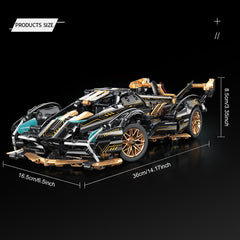 PinkBee sport car building kit open doors reveal accessible assembly steps.
