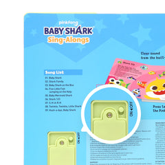 Colorful, durable pages from Pinkfong Baby Shark sound book withstand toddler use.