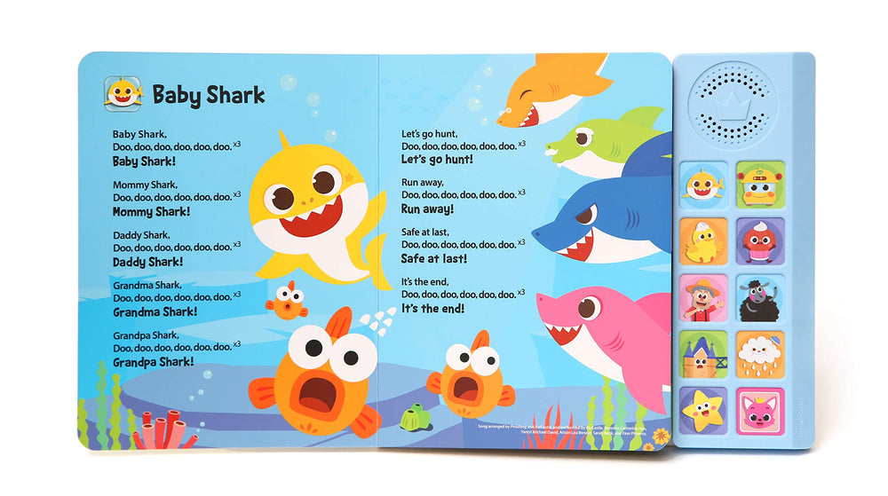 Gift-ready packaging for Pinkfong Baby Shark Nursery Rhymes book.