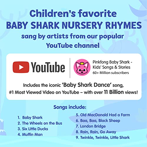 Play button on Pinkfong Baby Shark Nursery Rhymes book for music playback.