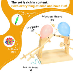 Pintada toothpick wooden swords add tactile challenge for players.