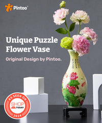 Pintoo S1024 decorative floral container with vivid 3D puzzle design.
