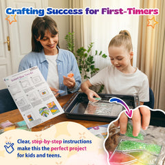 Pinwheel Crafts metal chain hanging system securely displays suncatchers.