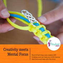 Pinwheel Crafts kit includes charms for personalized, expressive paracord jewelry.