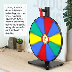 Pionites prize wheel with 10 slots showcasing vibrant colors for trade shows.