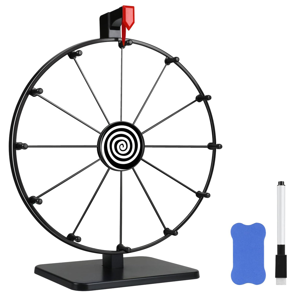 Pionites 12-inch prize wheel with 12 slots showcasing vibrant colors for interactive events.