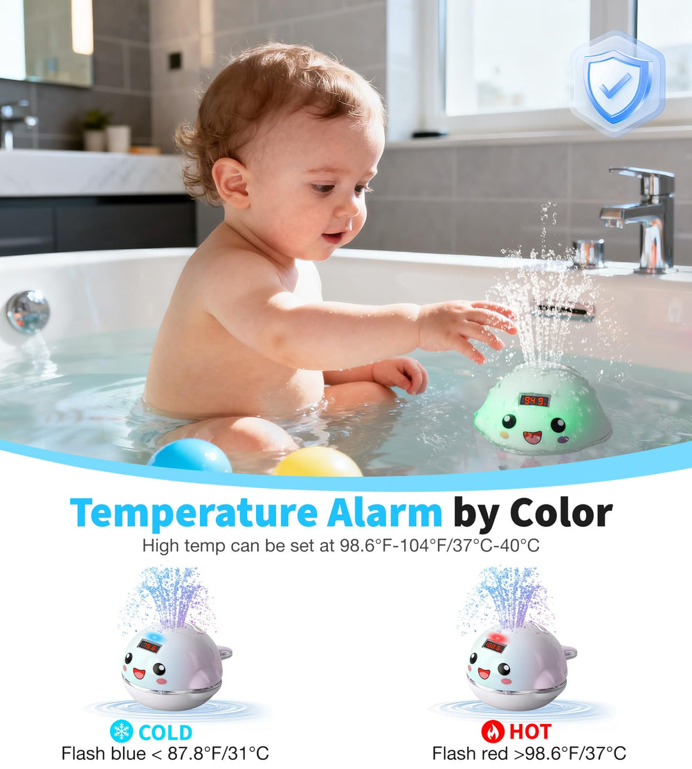 Pircaath backlit readout helps see water temperature in dim bathrooms.
