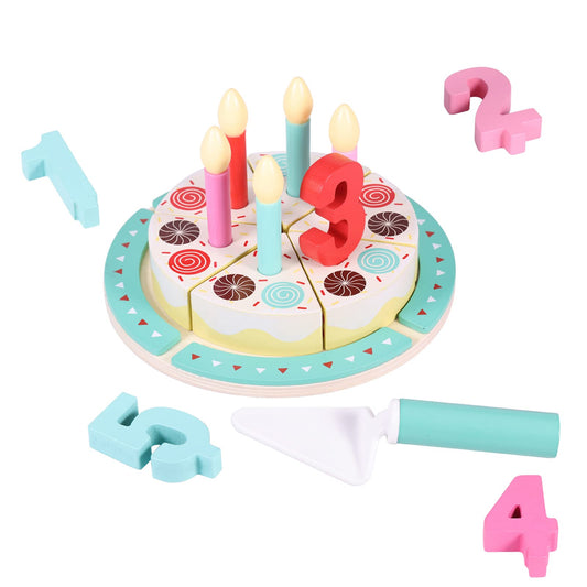 Pithfor wooden cake slices for imaginative pretend play.