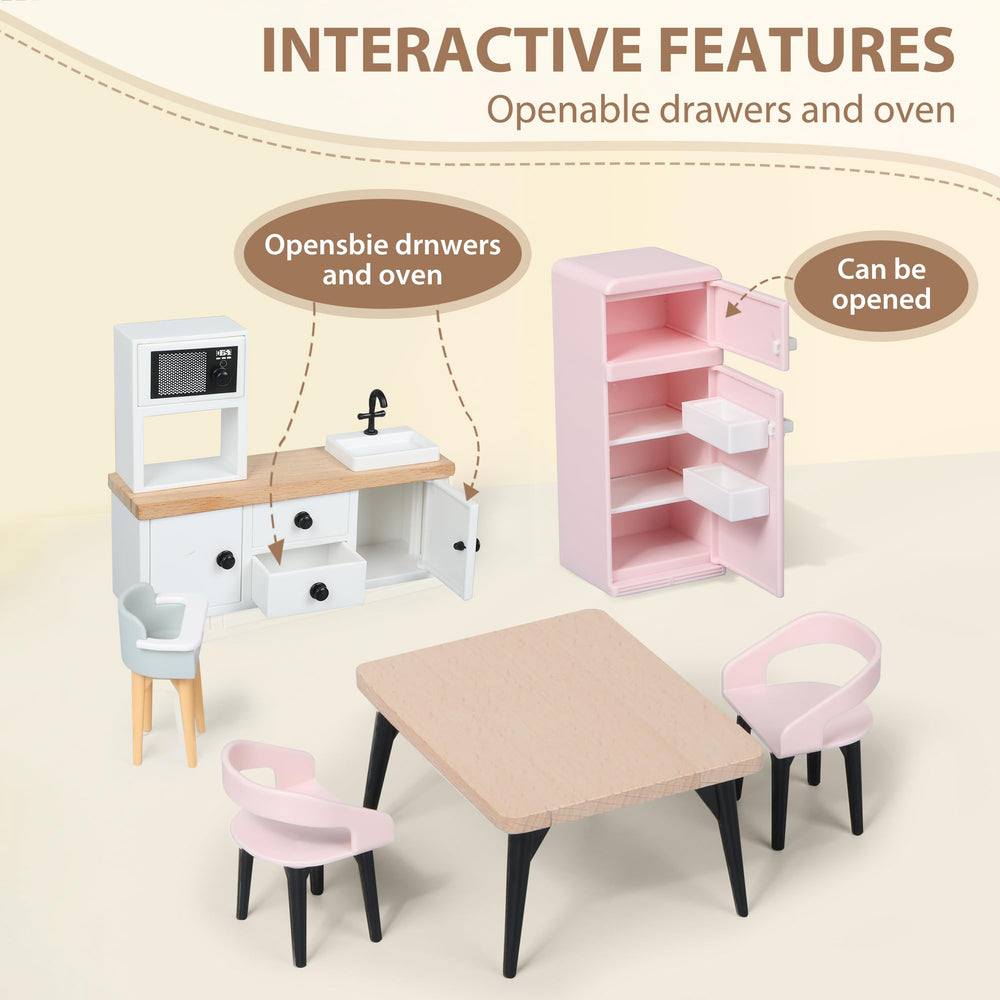 Pithfor dog figure set supports nurturing and imaginative scenarios.