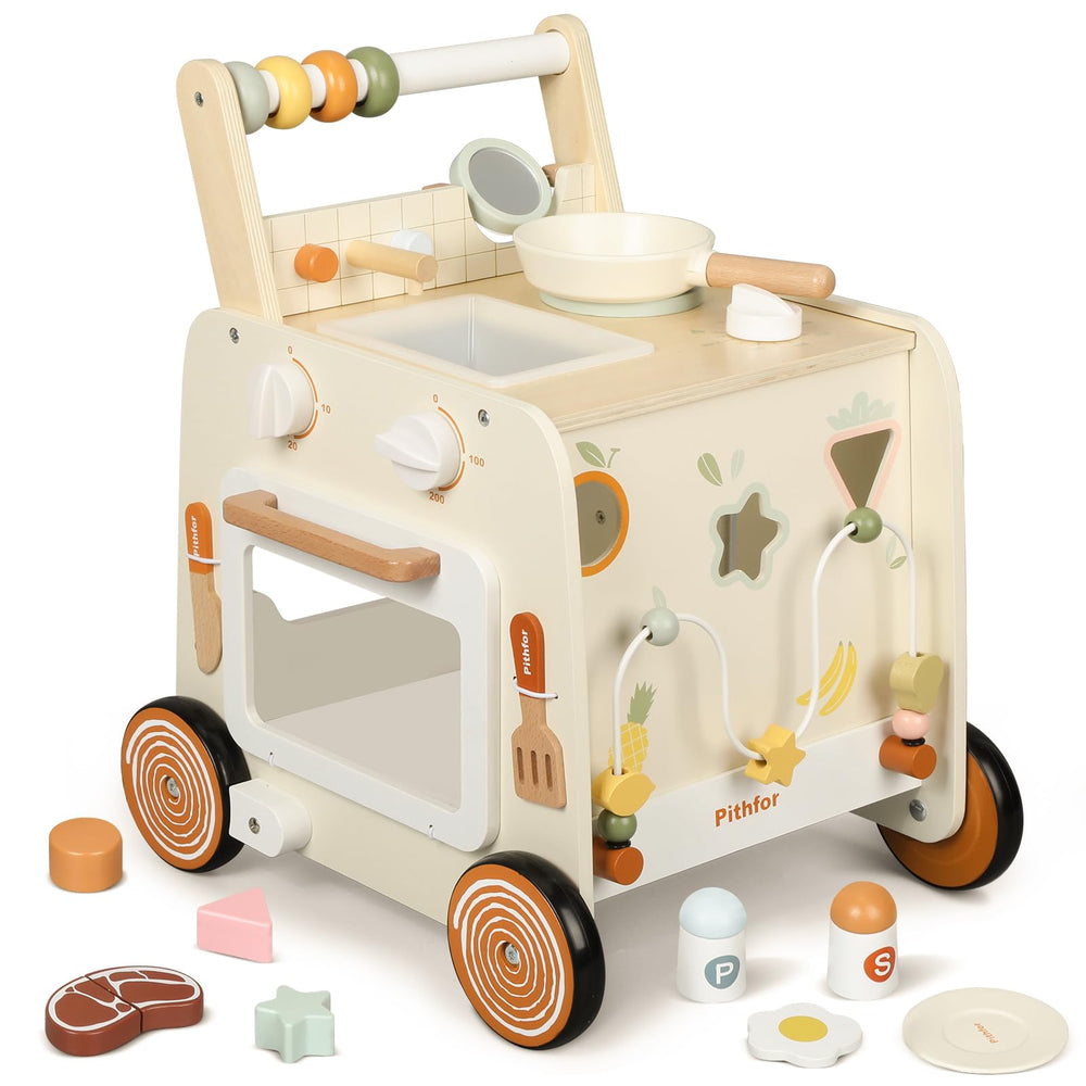 Pithfor wooden 3-in-1 walker for early exploration.