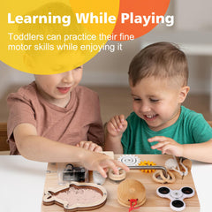 Pithfor wooden busy board close-up shows smooth edges and non-toxic finish.