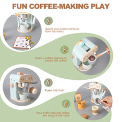 Pithfor wooden coffee filter accessory for realistic cafe role play.
