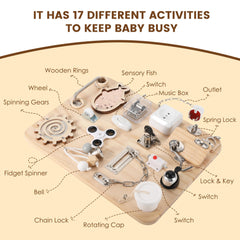 Pithfor busy board zippers provide tactile exploration and self-help skill practice
