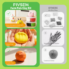 Pivsem resealable containers keep clay fresh for ongoing family art.